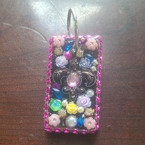 Colorful Embellished Keychain Purse Charm Artist Made
